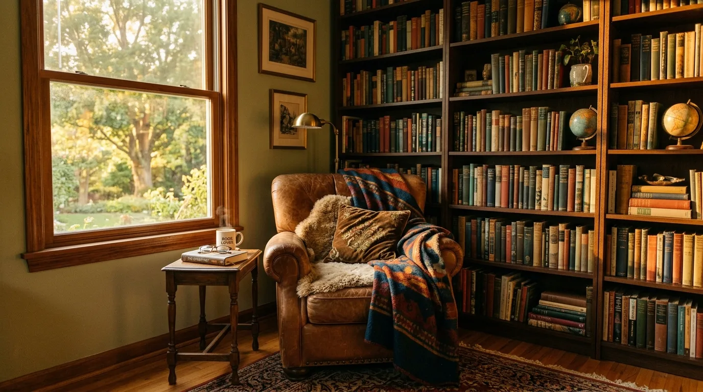 Finish with a reading spot that feels quiet and restorative inspiration for a reading nook.